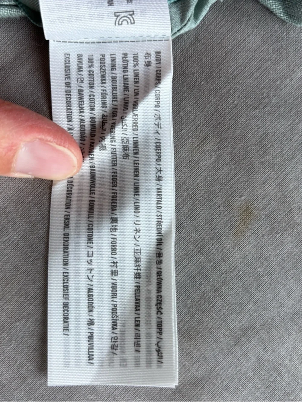 Abercrombie & Fitch Sage Green Scalloped Hem Linen Midi Skirt Coastal Small - Picture 7 of 9